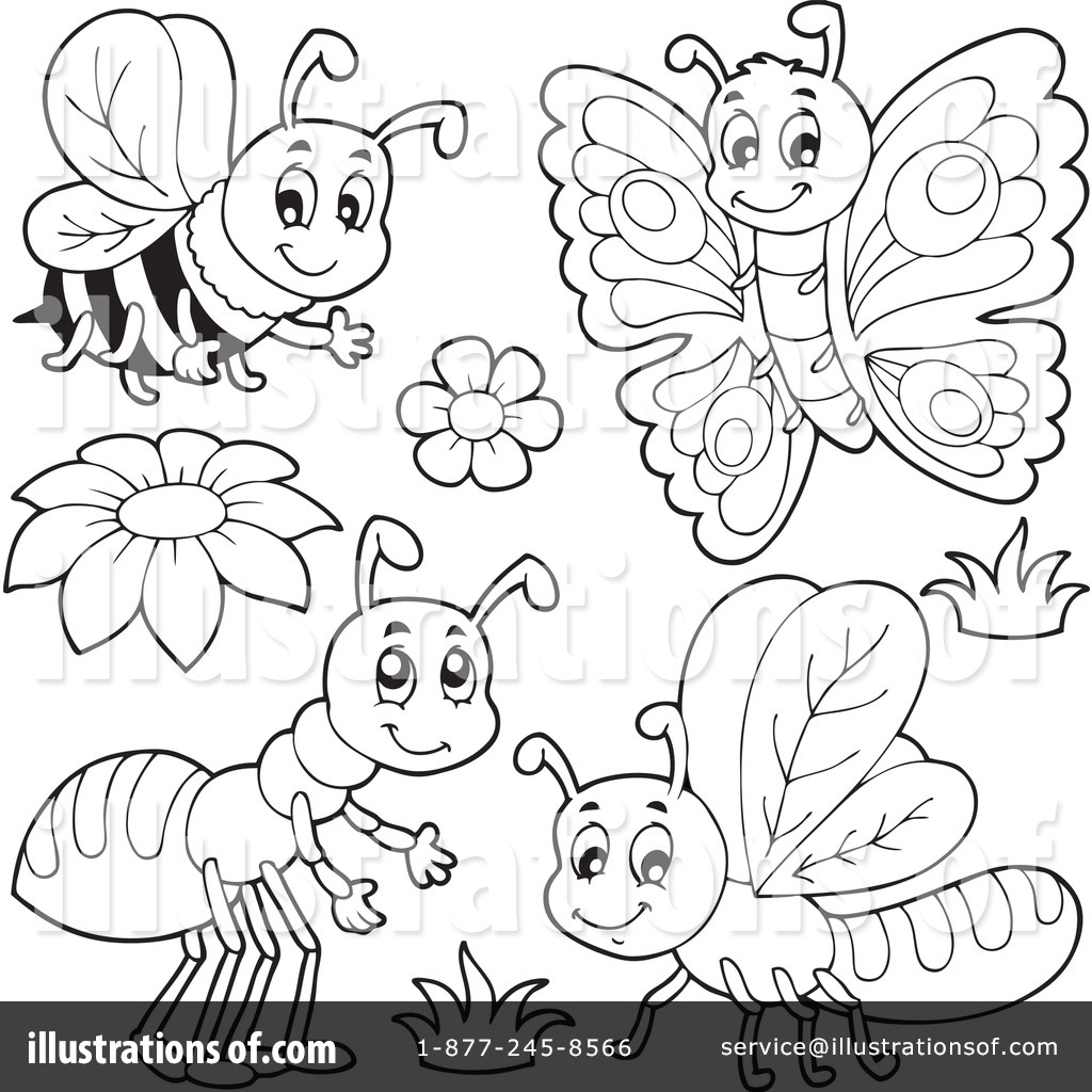 free black and white clip art bugs - photo #43