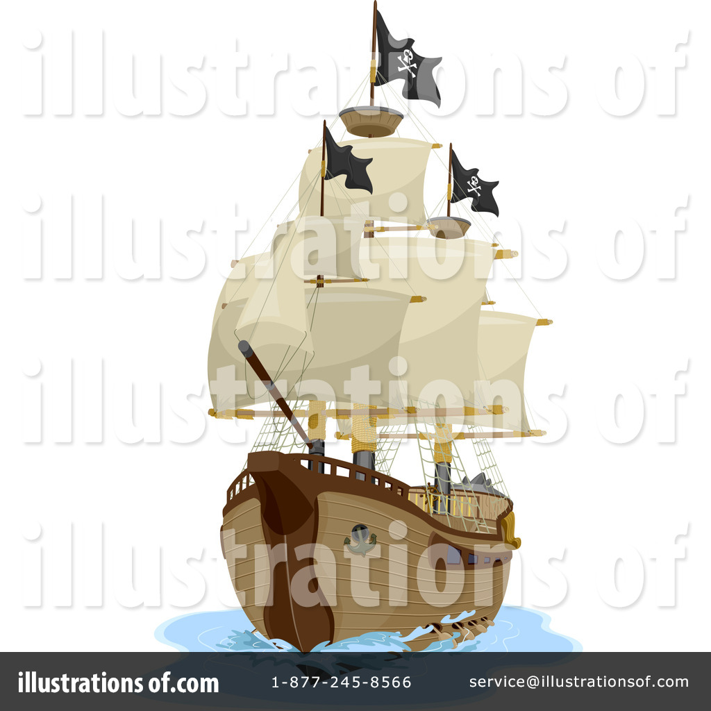 Pirate Ship Clipart #1176761 - Illustration by BNP Design Studio