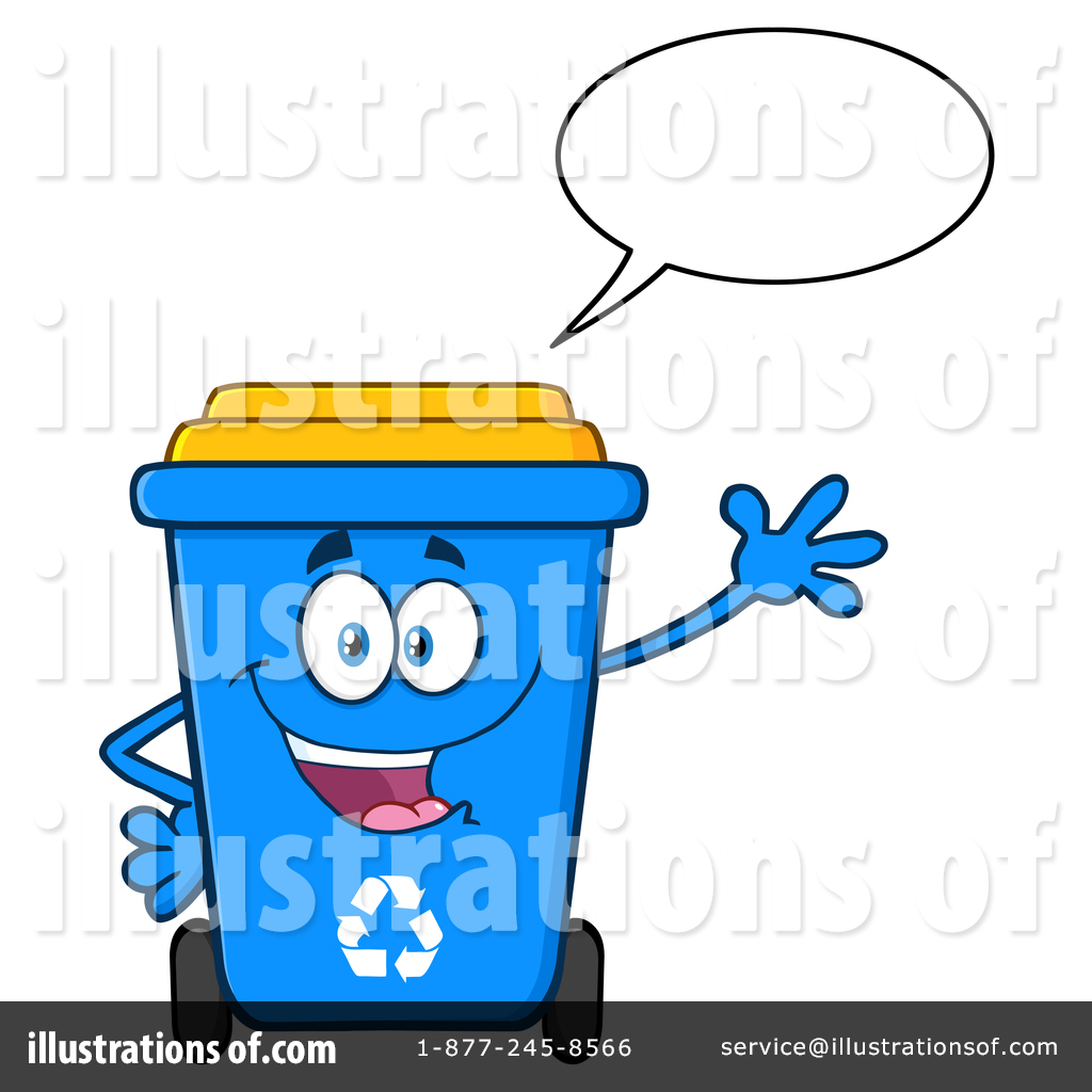 Recycle Bin Clipart #1634400 - Illustration by Hit Toon