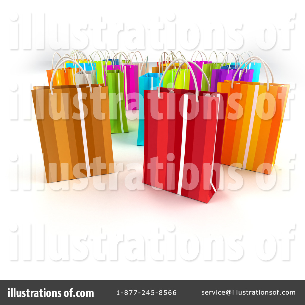 Shopping Bag Clipart #39958 - Illustration by Frank Boston