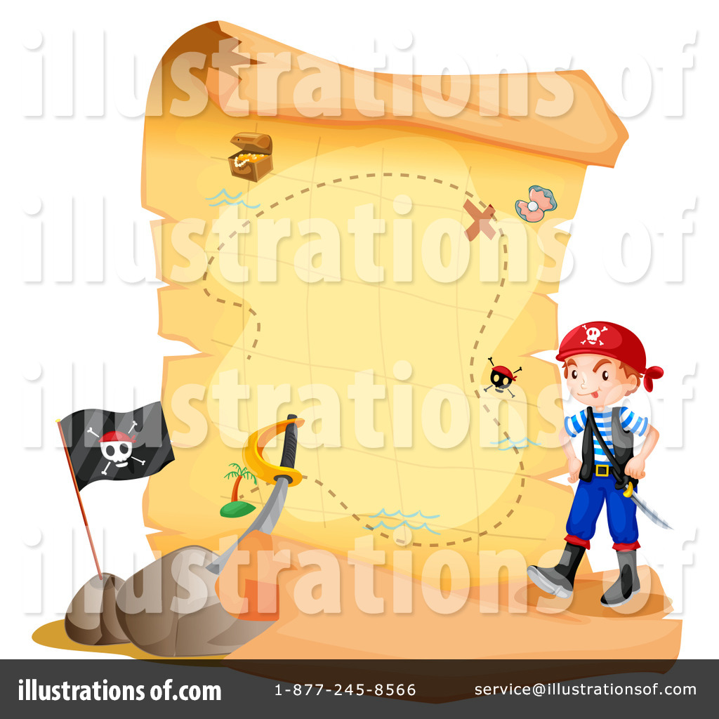 Treasure Map Clipart #1223480 - Illustration by Graphics RF