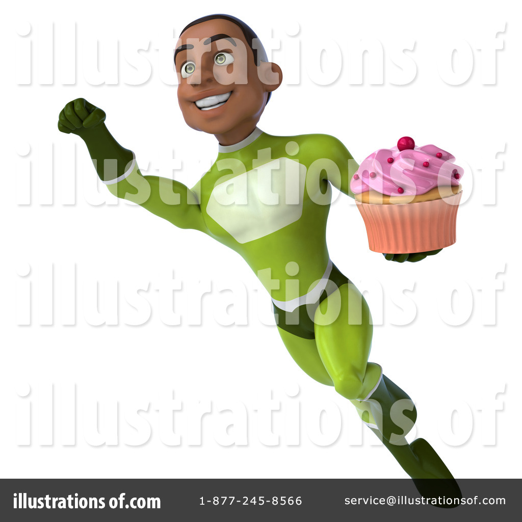 Young Black Male Super Hero Clipart #1283627 - Illustration by Julos