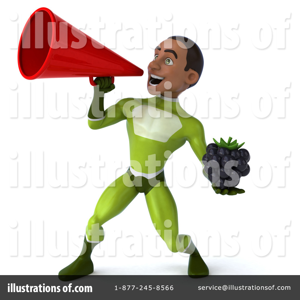 Young Black Male Super Hero Clipart #1283628 - Illustration by Julos