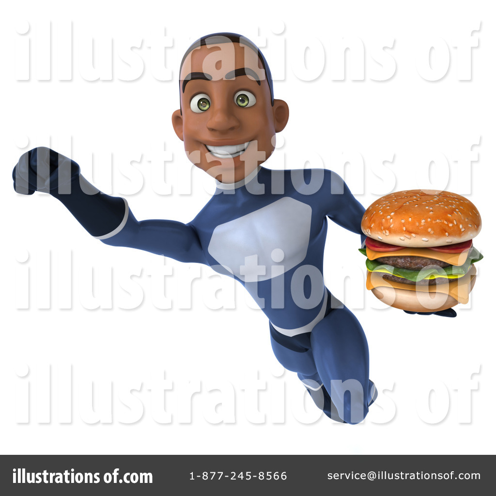 Young Black Male Super Hero Clipart #1283641 - Illustration by Julos