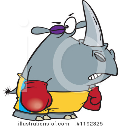 Royalty-Free (RF) Rhino Clipart Illustration by toonaday - Stock Sample #1192325
