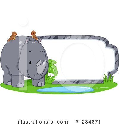 Rhinoceros Clipart #1234871 by BNP Design Studio
