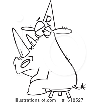 Royalty-Free (RF) Rhino Clipart Illustration by toonaday - Stock Sample #1618527