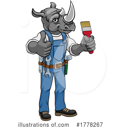 Rhinoceros Clipart #1778267 by AtStockIllustration