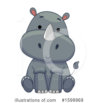 Rhinoceros Clipart #1599969 by BNP Design Studio