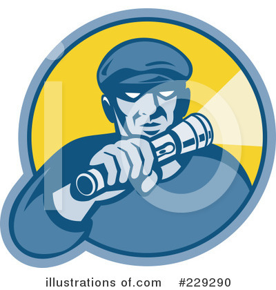 Royalty-Free (RF) Robber Clipart Illustration by patrimonio - Stock Sample #229290