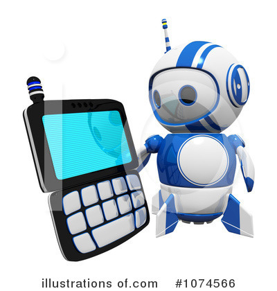 Royalty-Free (RF) Robot Clipart Illustration by Leo Blanchette - Stock Sample #1074566