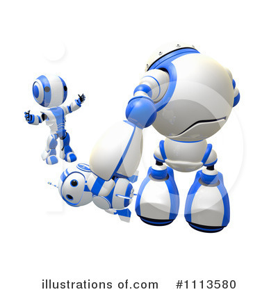 Royalty-Free (RF) Robot Clipart Illustration by Leo Blanchette - Stock Sample #1113580
