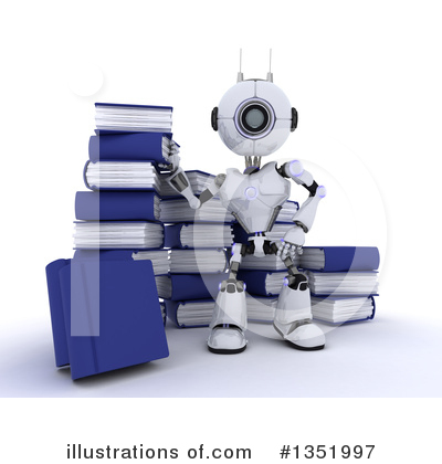 3d Robot Clipart #1351997 by KJ Pargeter