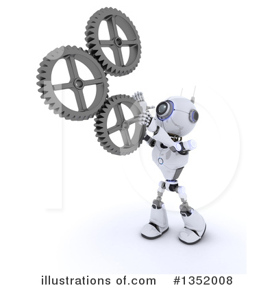 3d Robot Clipart #1352008 by KJ Pargeter