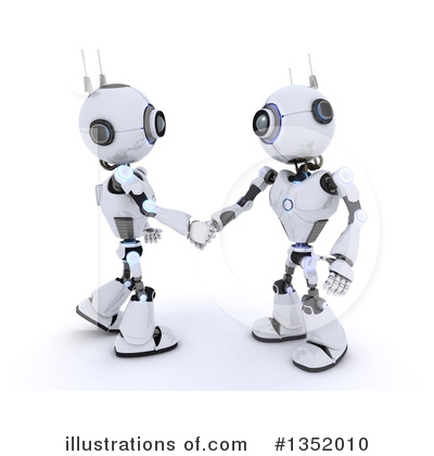 3d Robot Clipart #1352010 by KJ Pargeter