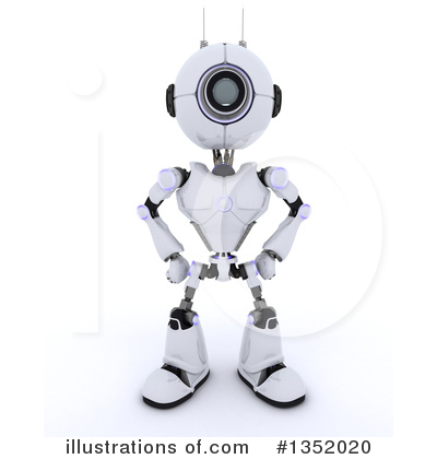 3d Robot Clipart #1352020 by KJ Pargeter