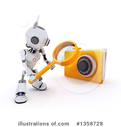 3d Robot Clipart #1358728 by KJ Pargeter