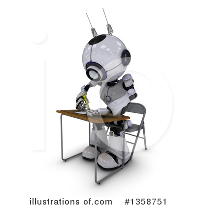 3d Robot Clipart #1358751 by KJ Pargeter
