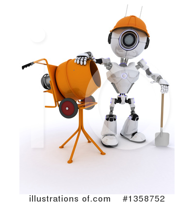 3d Robot Clipart #1358752 by KJ Pargeter