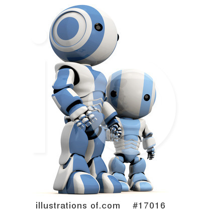 Blue Robot Clipart #17016 by Leo Blanchette