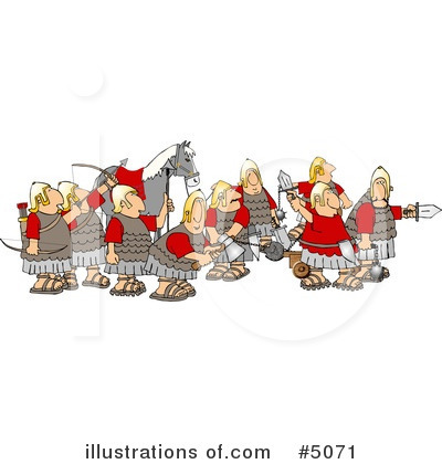 Royalty-Free (RF) Roman Army Clipart Illustration by djart - Stock Sample #5071