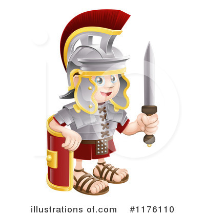 Roman Soldier Clipart #1176110 by AtStockIllustration