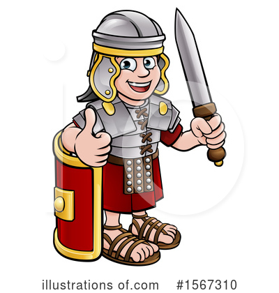 Royalty-Free (RF) Roman Soldier Clipart Illustration by AtStockIllustration - Stock Sample #1567310