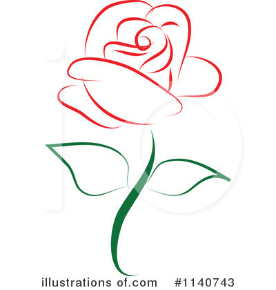 Royalty-Free (RF) Rose Clipart Illustration by Vitmary Rodriguez - Stock Sample #1140743