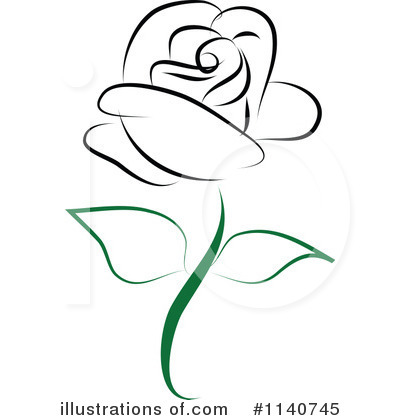 Royalty-Free (RF) Rose Clipart Illustration by Vitmary Rodriguez - Stock Sample #1140745