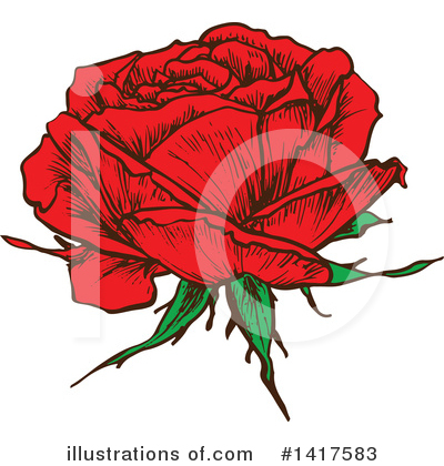 Roses Clipart #1417583 by Vector Tradition SM