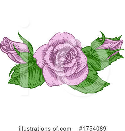 Royalty-Free (RF) Rose Clipart Illustration by AtStockIllustration - Stock Sample #1754089