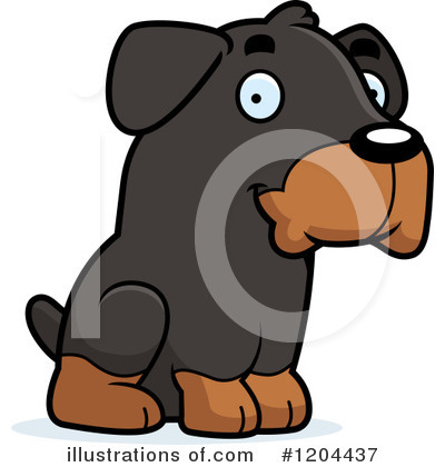 Rottweiler Clipart #1204437 by Cory Thoman