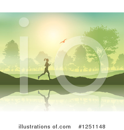 Royalty-Free (RF) Running Clipart Illustration by KJ Pargeter - Stock Sample #1251148