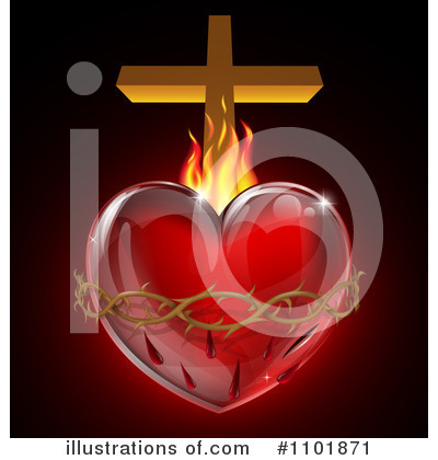 Royalty-Free (RF) Sacred Heart Clipart Illustration by AtStockIllustration - Stock Sample #1101871