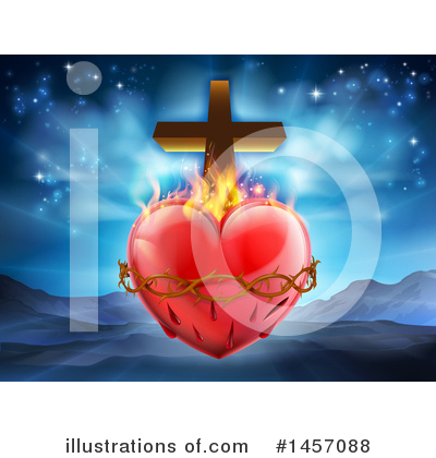 Royalty-Free (RF) Sacred Heart Clipart Illustration by AtStockIllustration - Stock Sample #1457088