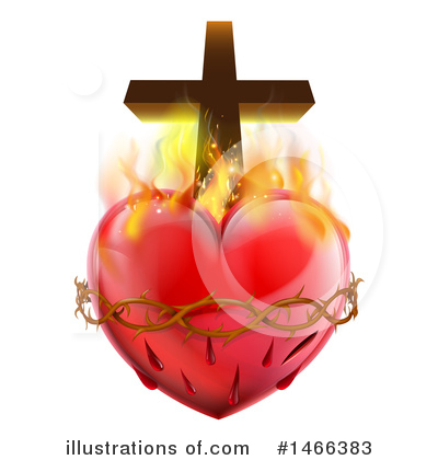 Sacred Heart Clipart #1466383 by AtStockIllustration