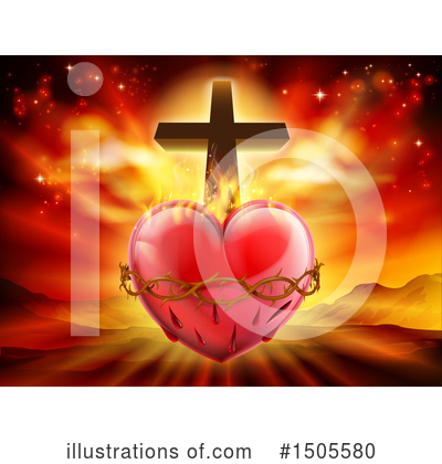 Royalty-Free (RF) Sacred Heart Clipart Illustration by AtStockIllustration - Stock Sample #1505580