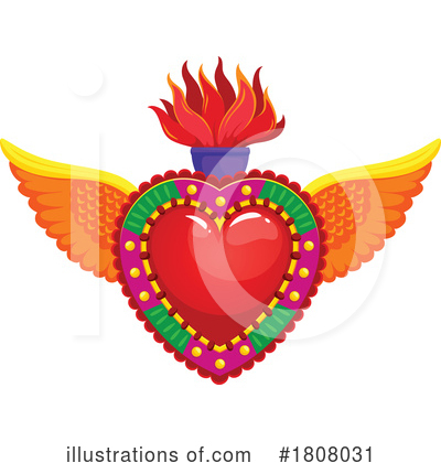Sacred Heart Clipart #1808031 by Vector Tradition SM