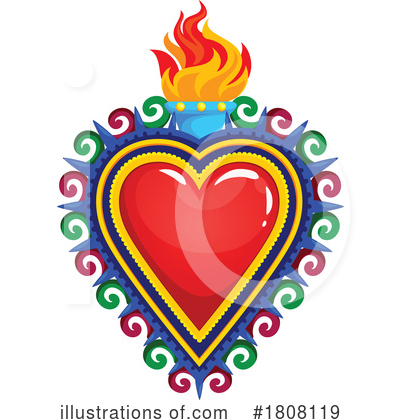 Royalty-Free (RF) Sacred Heart Clipart Illustration by Vector Tradition SM - Stock Sample #1808119