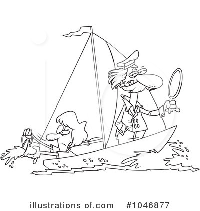Sailing Clipart #1046877 - Illustration by toonaday