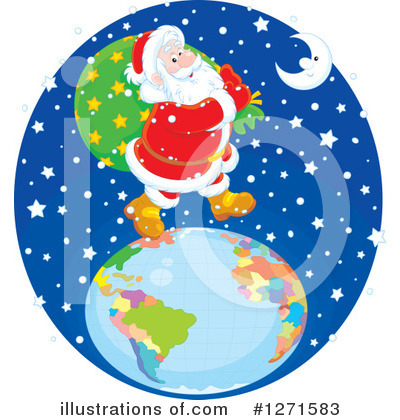 Royalty-Free (RF) Santa Clipart Illustration by Alex Bannykh - Stock Sample #1271583