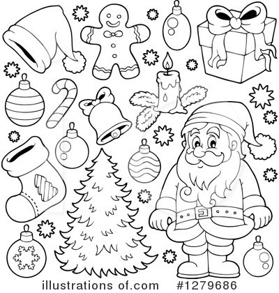 Royalty-Free (RF) Santa Clipart Illustration by visekart - Stock Sample #1279686