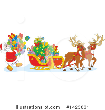 Royalty-Free (RF) Santa Clipart Illustration by Alex Bannykh - Stock Sample #1423631