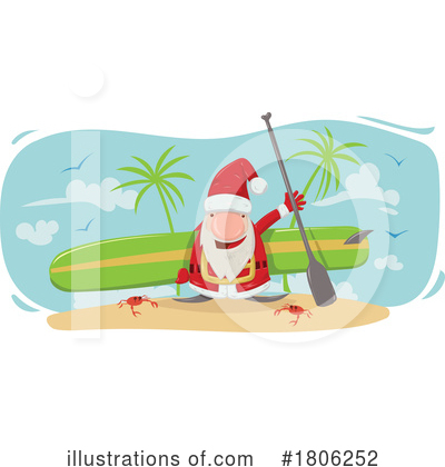 Paddle Boarding Clipart #1806252 by Domenico Condello