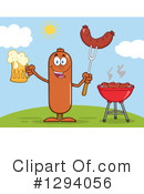Sausage Character Clipart #1294056 by Hit Toon