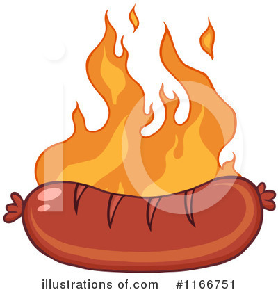 Royalty-Free (RF) Sausage Clipart Illustration by Hit Toon - Stock Sample #1166751