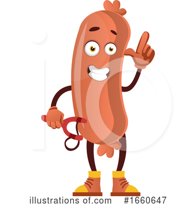 Royalty-Free (RF) Sausage Mascot Clipart Illustration by Morphart Creations - Stock Sample #1660647