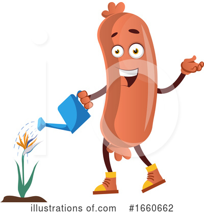 Royalty-Free (RF) Sausage Mascot Clipart Illustration by Morphart Creations - Stock Sample #1660662