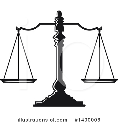 Scales Of Justice Clipart #1400006 by Vector Tradition SM