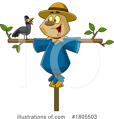 Royalty-Free (RF) Scarecrow Clipart Illustration by Hit Toon - Stock Sample #1805503